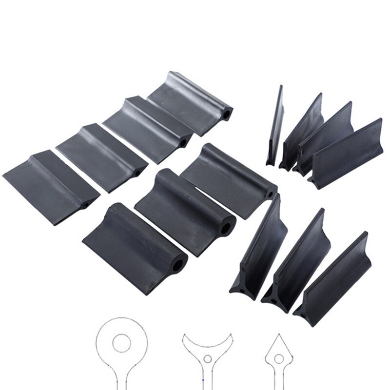 14Pc Flexible Contour Polishing Pad Sanding Block Rubber Sandpaper Mat Convex & Concave for Lathe Wood Carving Woodworking Tools