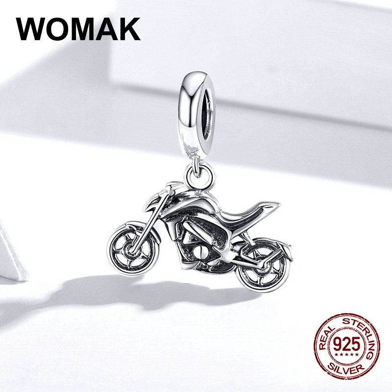 Geoxideerd Hanger Motorcycle Charm Fit Armband Kralen Diy Sterling Zilver 925 Fijne Sieraden Voor Vrouwen Zilveren Accessoires Maken