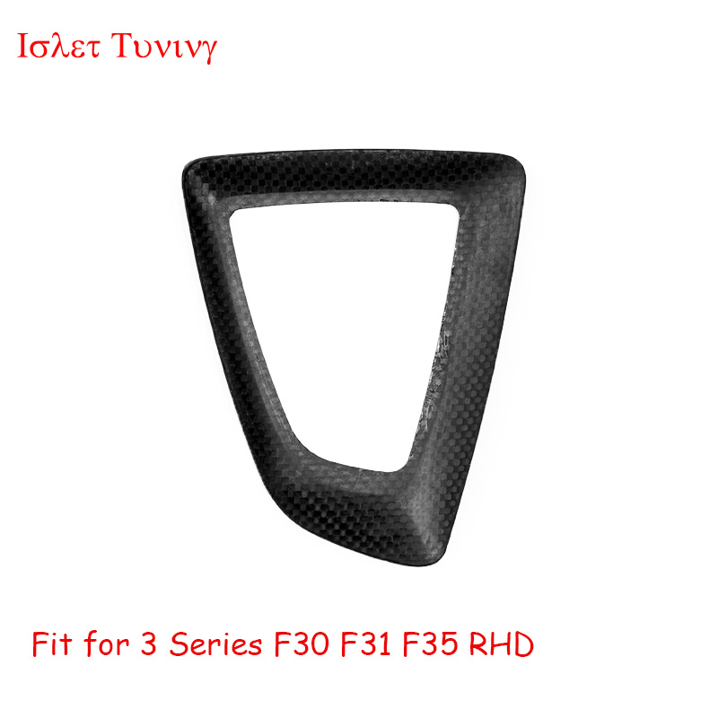 RHD fibra de carbono F30 palanca de cambio de marchas y Panel para BMW Serie 3 F30 F35 cubierta de embellecedores interiores