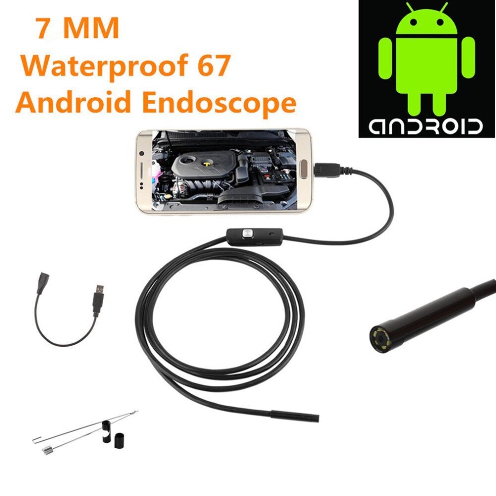 1m For Android WIFI Endoscope Waterproof Borescope Inspection Camera 8 LED a long effective focal length