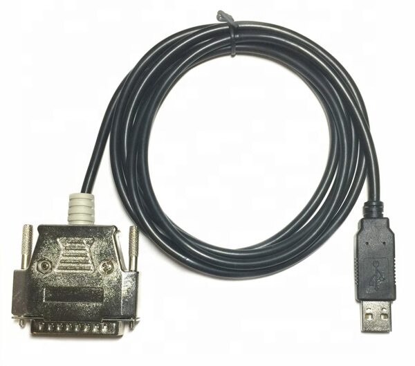 FTDI Chip Usb to RS232 Serial Adapter Cable, CNC Controls Programming Cable, 25 Pin DB25 Male Connector, 1.8m
