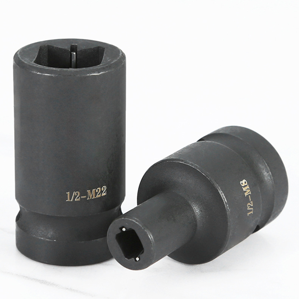 Douille de robinet carrée de 1/2 pouces, 1 pièce, M6-M24, pilote carré, adaptateur de douille ou clé à cliquet pneumatique