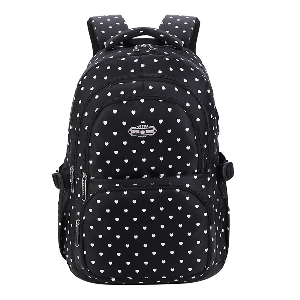 School Backpack for Teenage Girls Children School Bags Kids Book Bags Orthopedic Backpack Laptop Travel Bags for Teenage: black