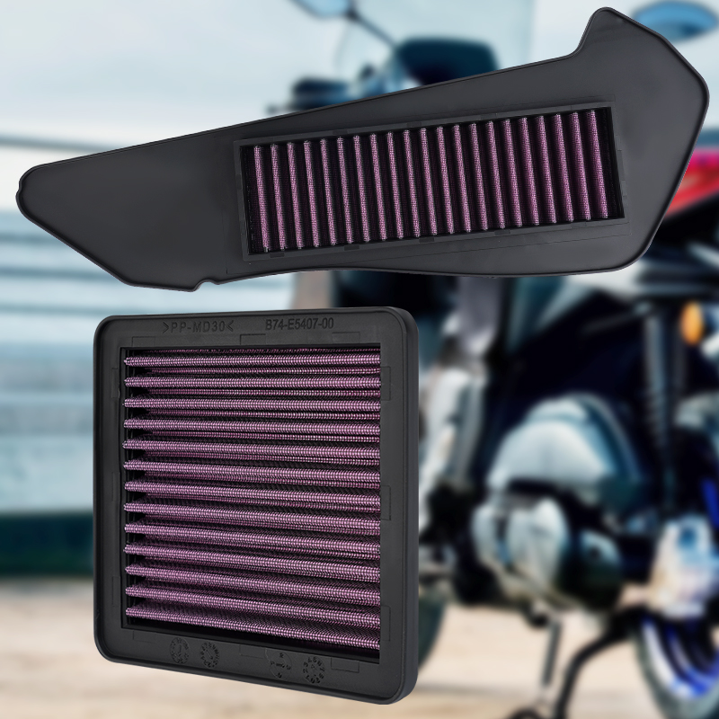 Filtro de aire de modificación y mantenimiento de motocicletas.