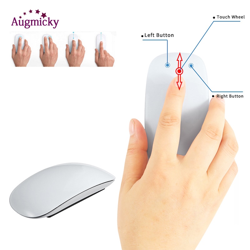 Apple Style Magic Touch Bluetooth 3.0 Wireless Mouse Ergonomic Slim Arc Mice USB 2.4G Wireless Gaming Mouse for Laptop Mac PC