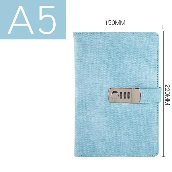 Klassiek notitieboek met spiraal Combinatie slot Journal, Lederen