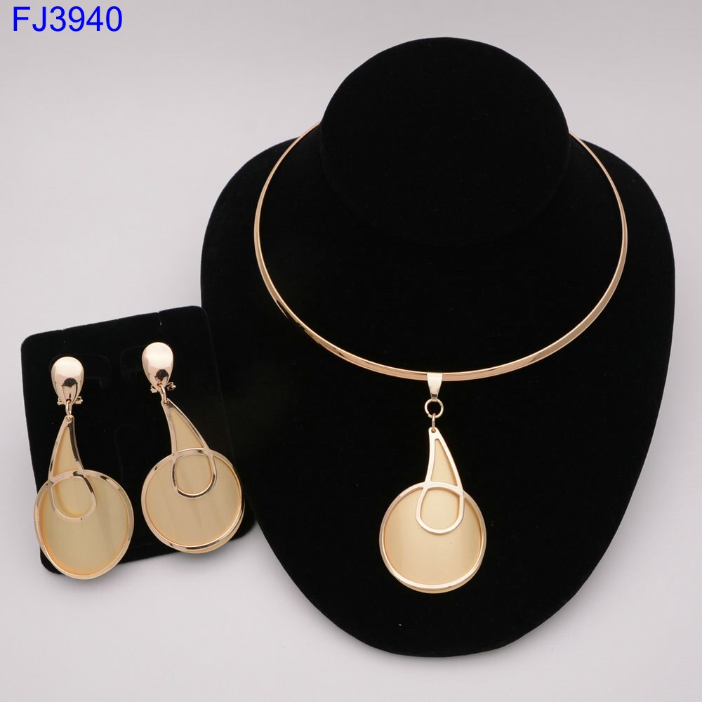 Afrikaanse sieraden sets dubai goudkleurige nigeriaanse sieraden sets bruidskralen bruiloft sieraden set dames kostuum: Fj3863