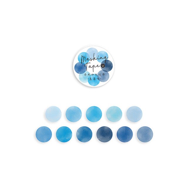 JESJELIU 14*14mm bonbon dur point couleur Washi journalerie écriture Washi ruban déco étiquette rubans de masquage faciles à déchirer: STYLE 7