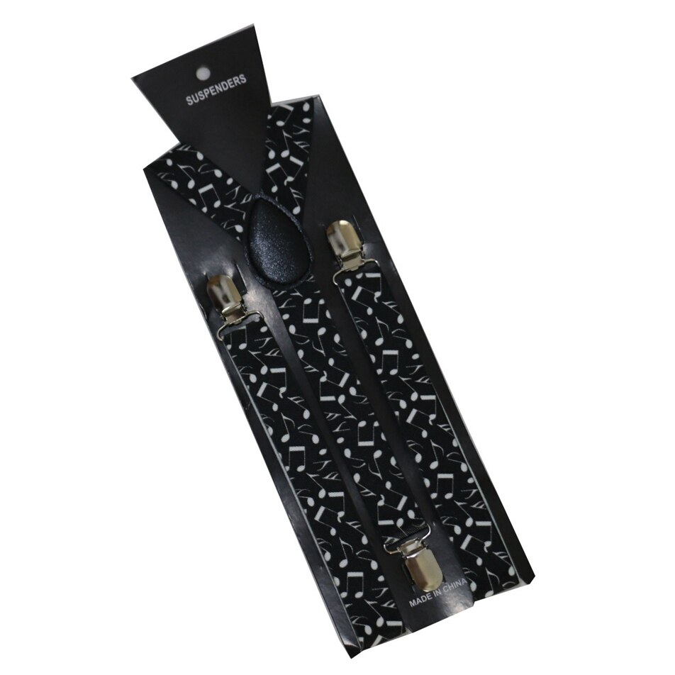 Mode 2.5 cm Breed Muzieknoot Bretels Voor Mens Womens: H