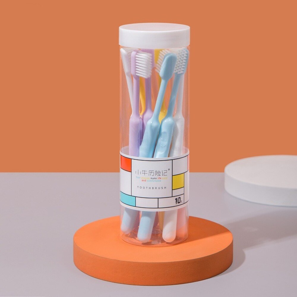 Adult Soft Toothbrush 10pcs Family Set Daily Adult Soft Toothbrush: Default Title