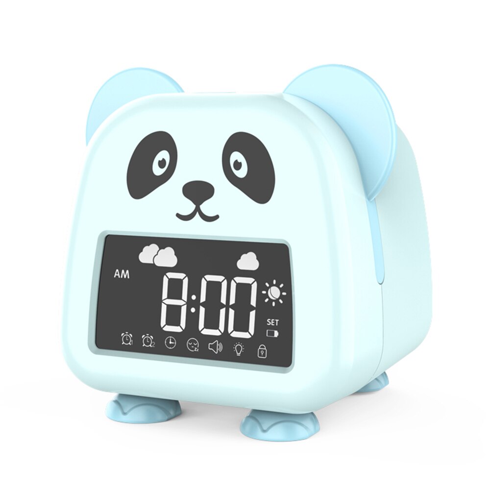 Kids Alarm Clock, Wake Clock for Kids, Children's Sleep Trainer Clock with Night Lights, Sleep Sounds Machine, Cute Alarm Clocks: Panda