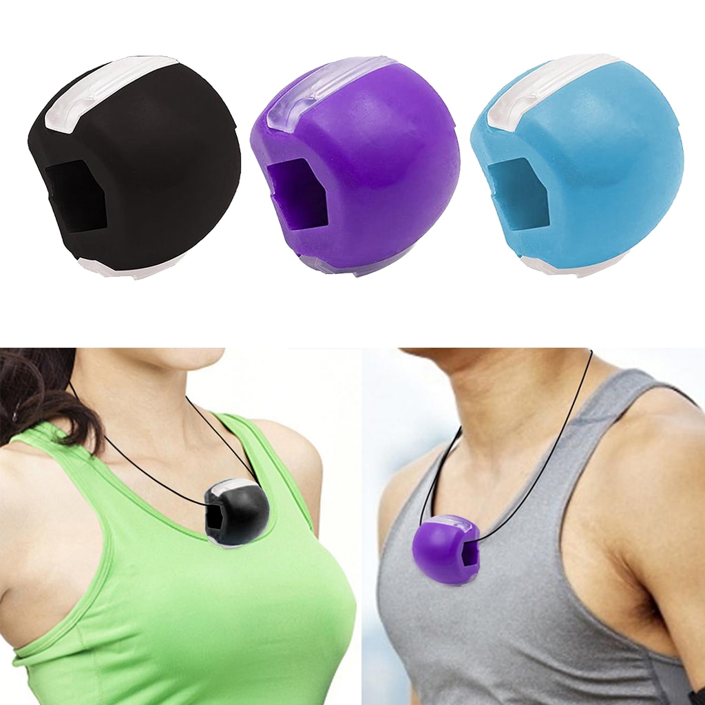 Jawline Exercise Ball Chin Slimming Fitness Jawline Neck Face Toning Facial Toner Hands Free Workout Jaw Exercise Ball