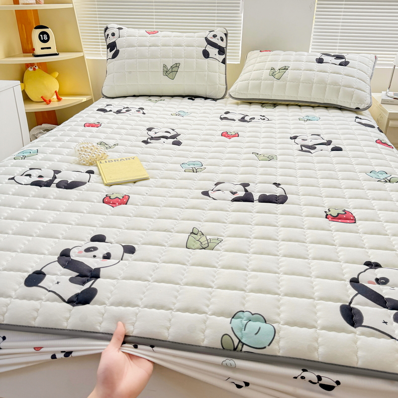 Dikke Matrashoes Cartoon Stijl Sprei Gewatteerd Bed Voor Thuis Volwassenen Kinderen Bedlinnen Fundas De Colchón (Geen Kussensloop)