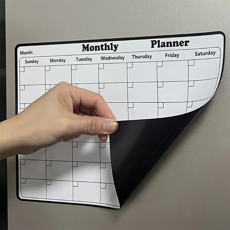 Minimalistische magnetische droog uitwisbare kalender voor koelkast Maandelijkse planner Whiteboard Multifunctionele keukenorganisatie Decor
