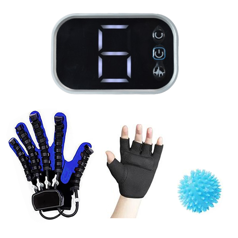 Intelligente Massage Handschoenen Beroerte Hemiplegie Revalidatie Handfunctie Robot Handschoenen Revalidatie Training Handschoen Vingerverzorging: Violet / Middellang