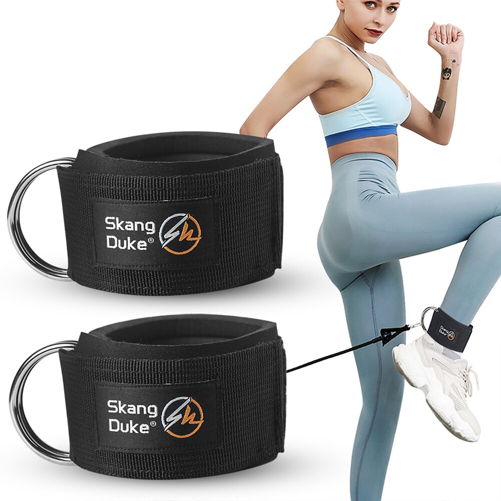 1/2 Pcs cinturini alla caviglia Fitness imbottiti doppio d-ring cinturino regolabile per la protezione della caviglia rapitori dell&#39;anca gamba palestra accessori per l&#39;allenamento
