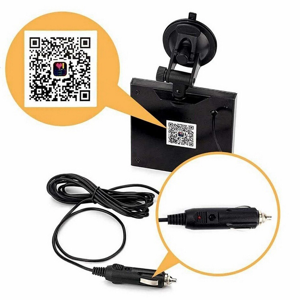 12v/24 vcar led-scherm app-bediening bluetooth expressie foto diy scrollend led-bord full colour auto achterruitmonitor