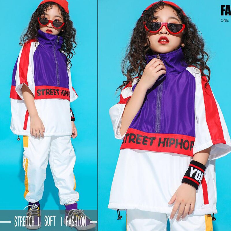 Enfants salle de bal Jazz danse Costumes veste ample pantalon hip-hop vêtements garçons danse moderne scène vêtements Concert rue tenues
