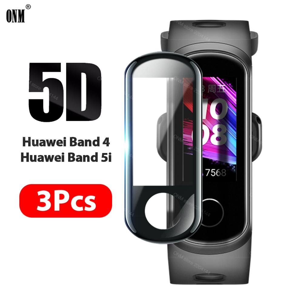 5D Curved Edge Full Coverage Soft Clear Protective Film Cover For Huawei Band 4 Pro Honor band 5i Screen Protector (Not Glass)