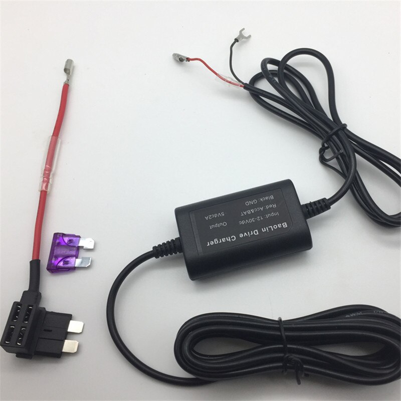 Universal Fuse Box Car Recorder Dash Cam Hard Wire Kit + Micro USB Harness Connector Usb Accessories