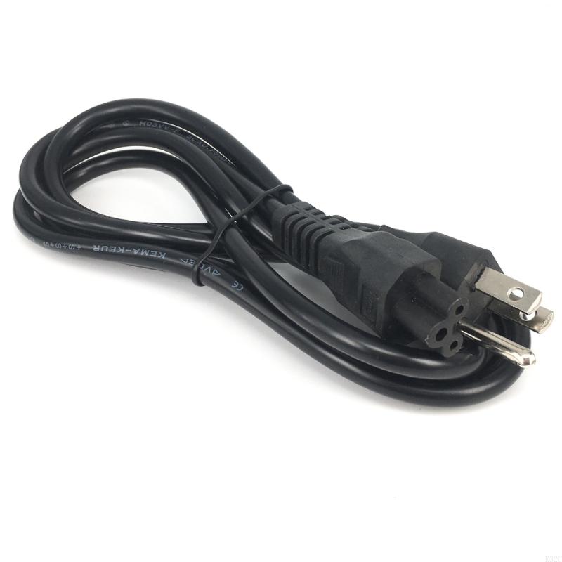 K32c bärbar dator strömkabel sladd 3 -polig kontakt pvc-isolerad kabel för bärbar dator laddningsadapter 1.2m 4ft