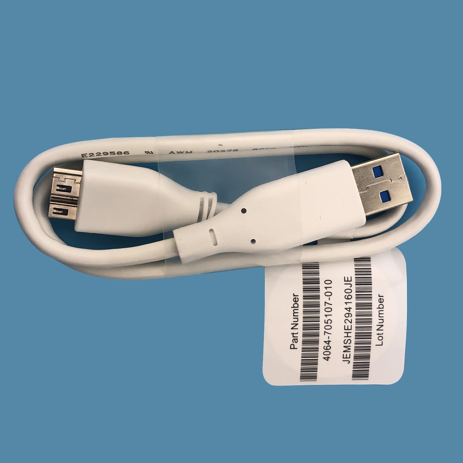 Ekte usb 3.0 to micro usb 3.0 hdd-stasjonskabel for wd my passport trippelskjermet 45cm i hvit