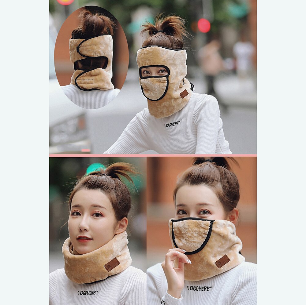 Masque d'hiver en flanelle, 3 en 1, protège le cou contre le froid, tout autour du cou, masque d'équitation pour hommes et femmes