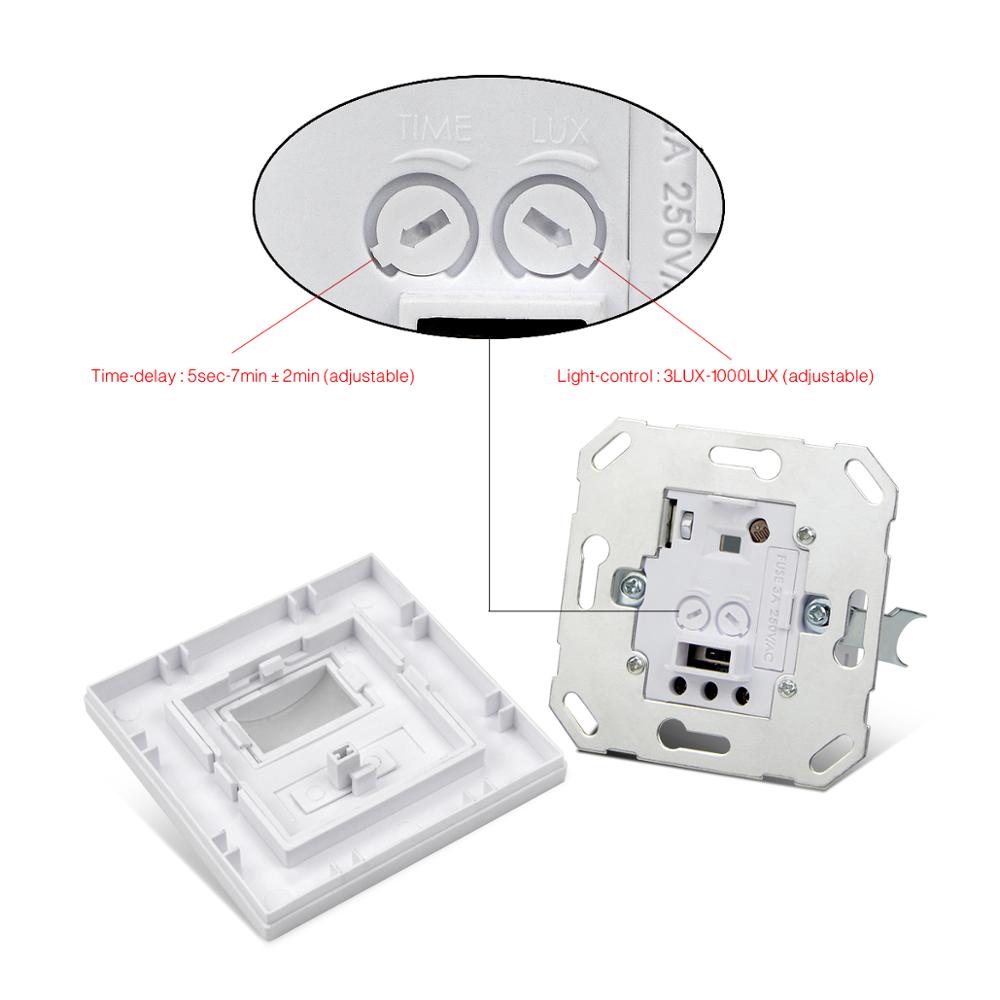 AC 110V 220V PIR Infrared Motion Sensor Wall Mounted Sensor Motion Light Switch ON/OFF Automatic Recessed For LED Lamp Bulbs