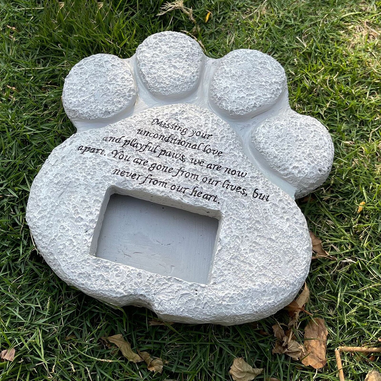 Custom Pet Memorial Stone - Granite Grave Marker With Photo Engraving
