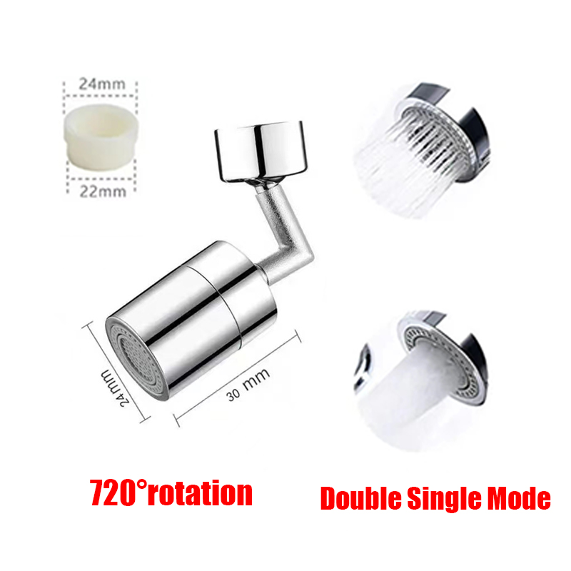 Draaibare Multifunctionele Uitbreiding Kraan Beluchter Aanrecht Kraan Extender Adapter Badkamer Kraan Swivel Robotarm Sink Fit: green