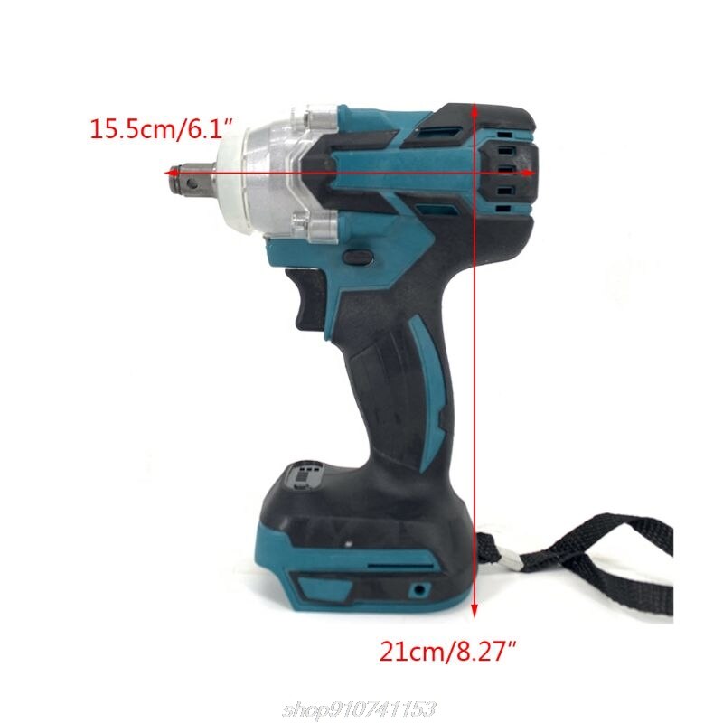 18V Cordless Electric Impact Wrench Motor 1/2" Square Brushless Rechargeable Wrench LED Light N13 20