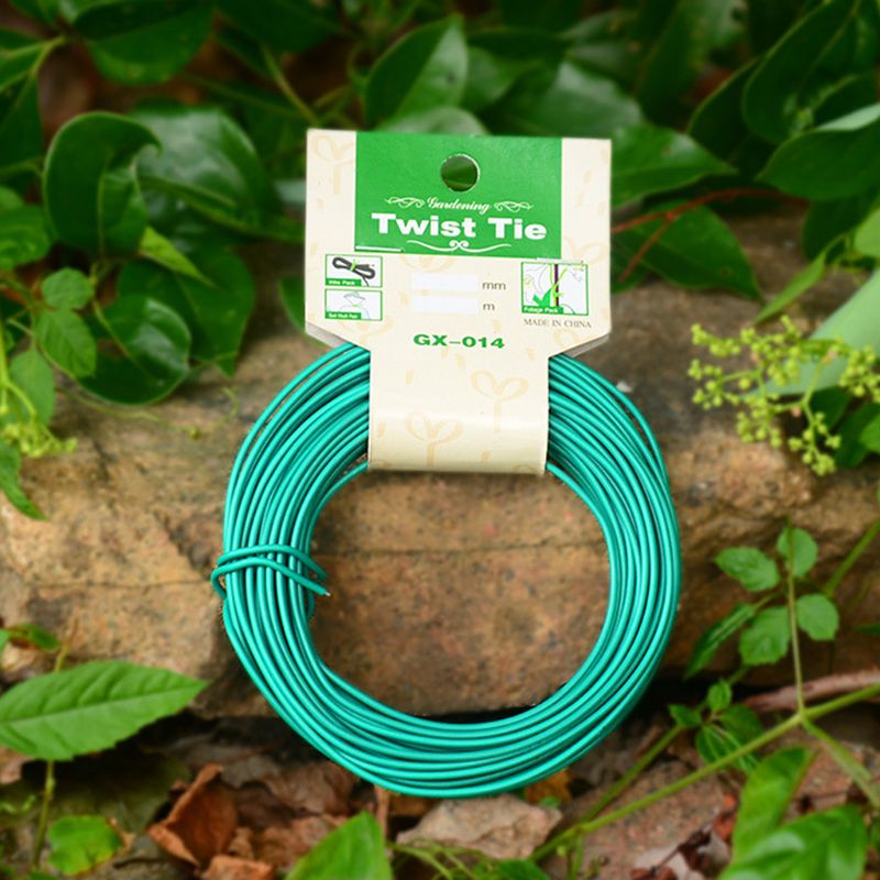 CARRYKT 15m Plant Twist Tie Fil De Jardin Fil Enduit Vert String DIY pour Jardin Formation Support Courroie Bonsaï Sortie Câble 