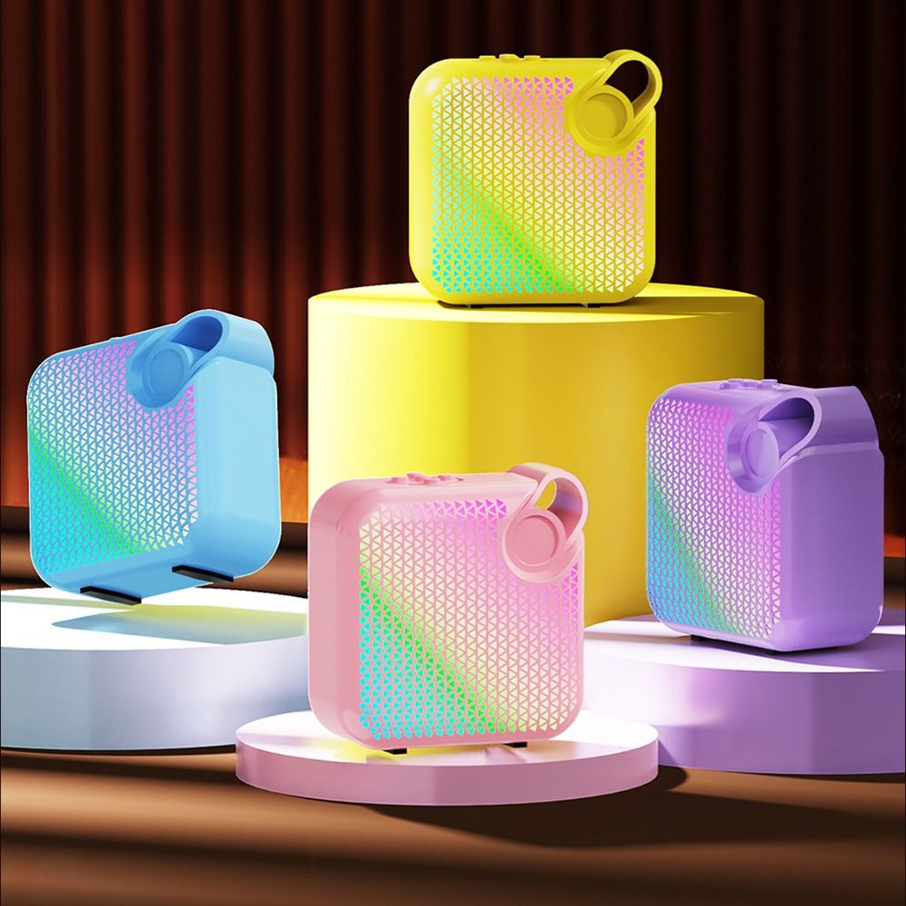 Mini haut-parleur Bluetooth Portable, caisson de basses sonore stéréo avec lampe d'ambiance, boîte de son sans fil, sonore, Super basses