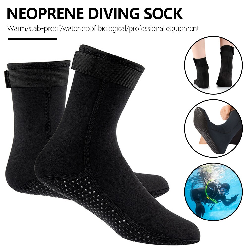 Calcetines de buceo de neopreno para adultos, botas de agua de 3mm, calcetines de buceo para surfear, botas de playa antideslizantes, zapatos de neopreno