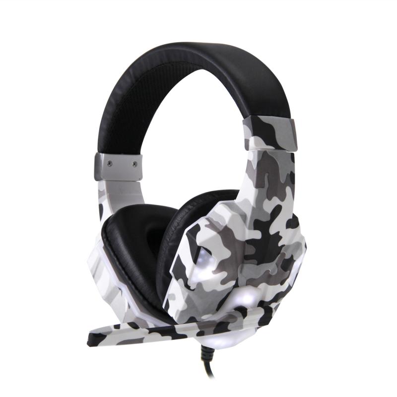 Auriculares PS4 de camuflaje, auriculares de graves para videojuegos, auriculares de juego, auriculares con micrófono para PC, teléfono móvil, nueva tableta Xbox One