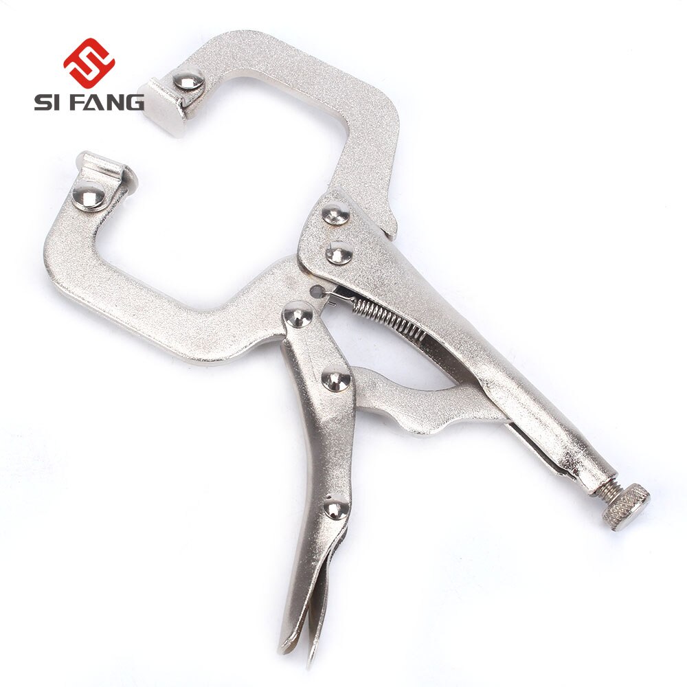6 inch Alloy Steel C Clamp Pliers Round Locator Vise Grip Locking Welding Quick Pliers Pincers Tongs Forceps Wood Tenon