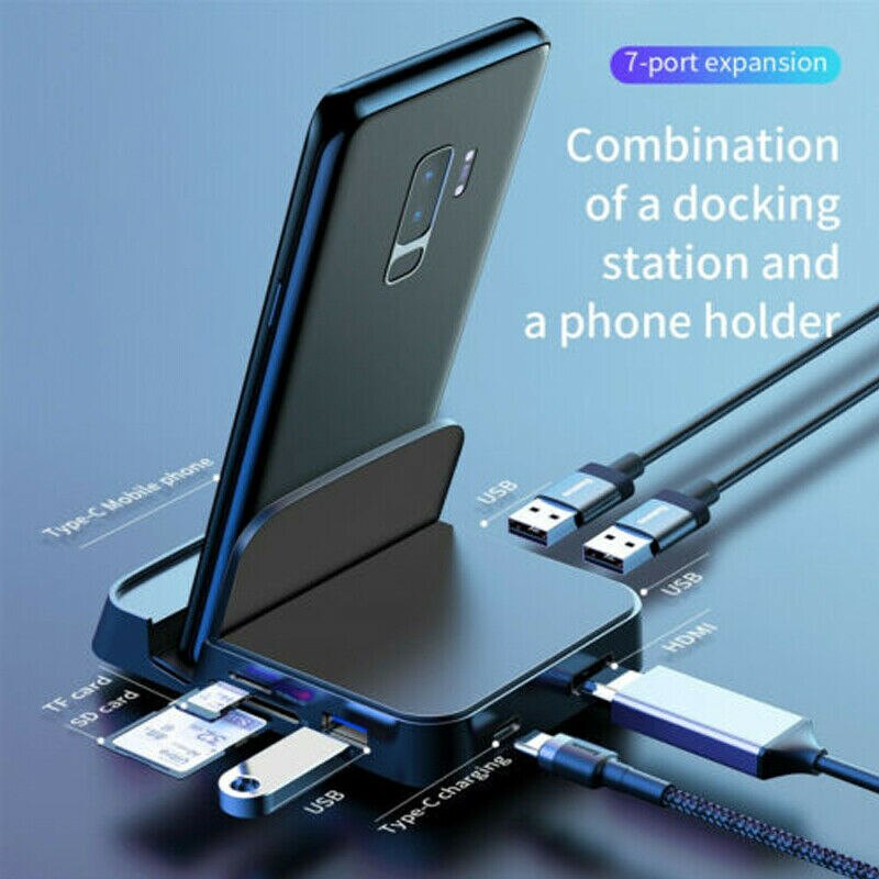 USB C HUB Dex Station To USB 3.0 HDMI USB HUB Docking Station Phone Stand Type C To HDMI Adapter For Samsung Huawei P40 Mate 30