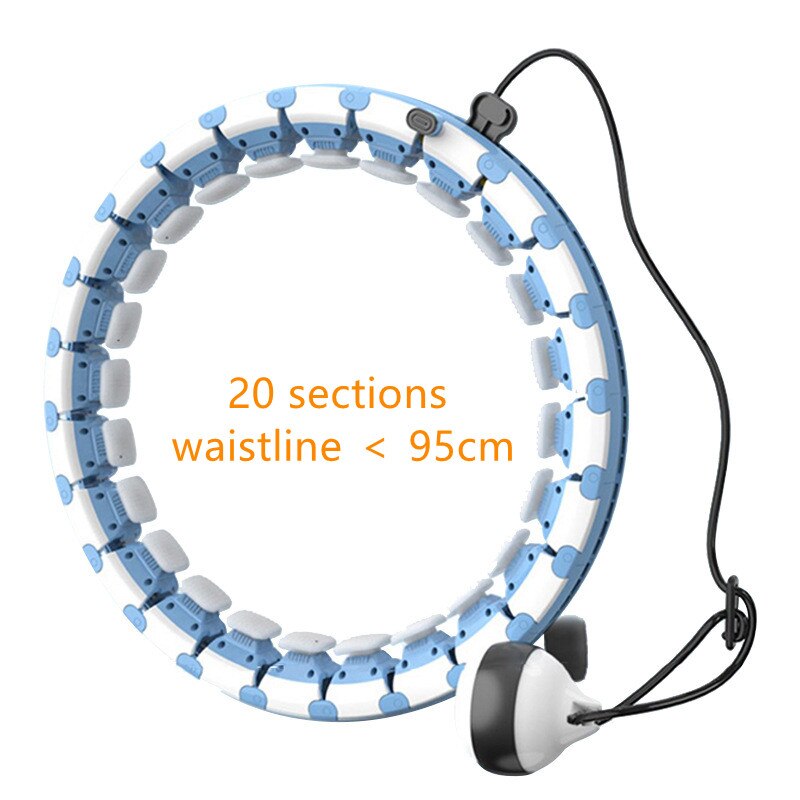 Thuis Training Gym Fitness Sport Hoepel Body-Building Dunne Taille Buik Aërobe Oefening Vetverbrandende Gewicht-Verliezende afslanken Hoepel: blue 20 sections