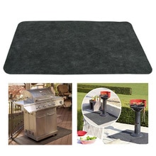Non-stick bbq grillmatte grillmatte splatter mat liners brannsikker varmebestandig stek matte bakgård gulv beskyttende teppe