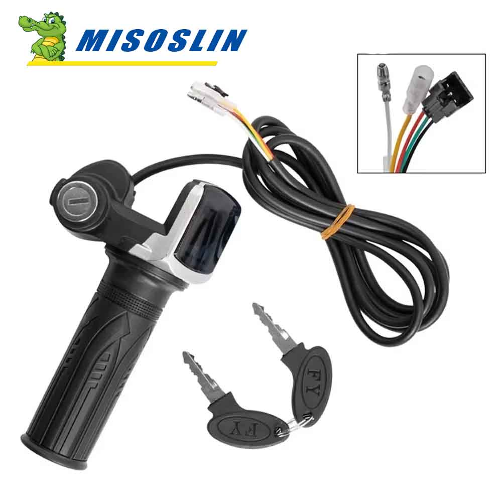 36v 48v 60v aperto do acelerador e-bike guiador com bloqueio ebike bicicleta elétrica scooter acelerador indicador de energia chave display led