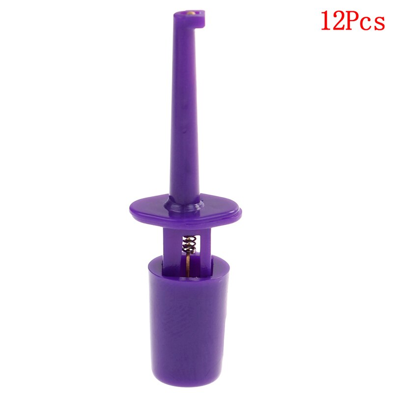 Mini 12Pcs Or 10pcs Single Test Hook Clip Test Probe For Electronic Testing IC Grabber Large Round Crocodile Clip Hook Test Clip