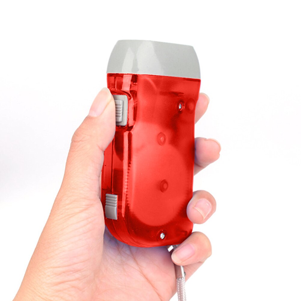 LED Hand Pressing Dynamo Crank Power Wind Up Flashlight Torch Light Hand Press Crank Outdoor Lamp Light Camping Hiking Supplies