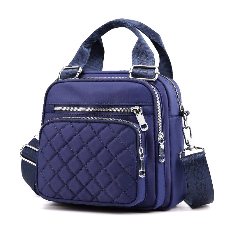 De Vrouwen Tassen Nylon Schoudertas Multifunctionele Schouder Messenger Handtas Mode Canvas Tas: Dark Blue