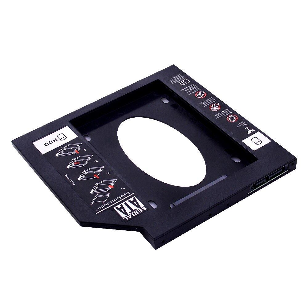 CHIPAL 2nd HDD Caddy 9.5 mm SATA 3.0 To SATA 2.5" SSD HDD Case Plastic Hard Drive Caddy For Laptop ODD CD-ROM DVD-ROM OptiBay