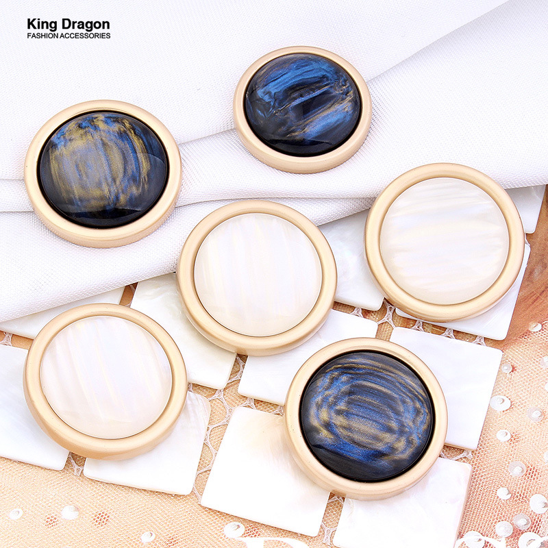 Metal Gold Cat Eye Suit Buttons For Clothes 6PCS 15MM-28MM Needlework Sewing