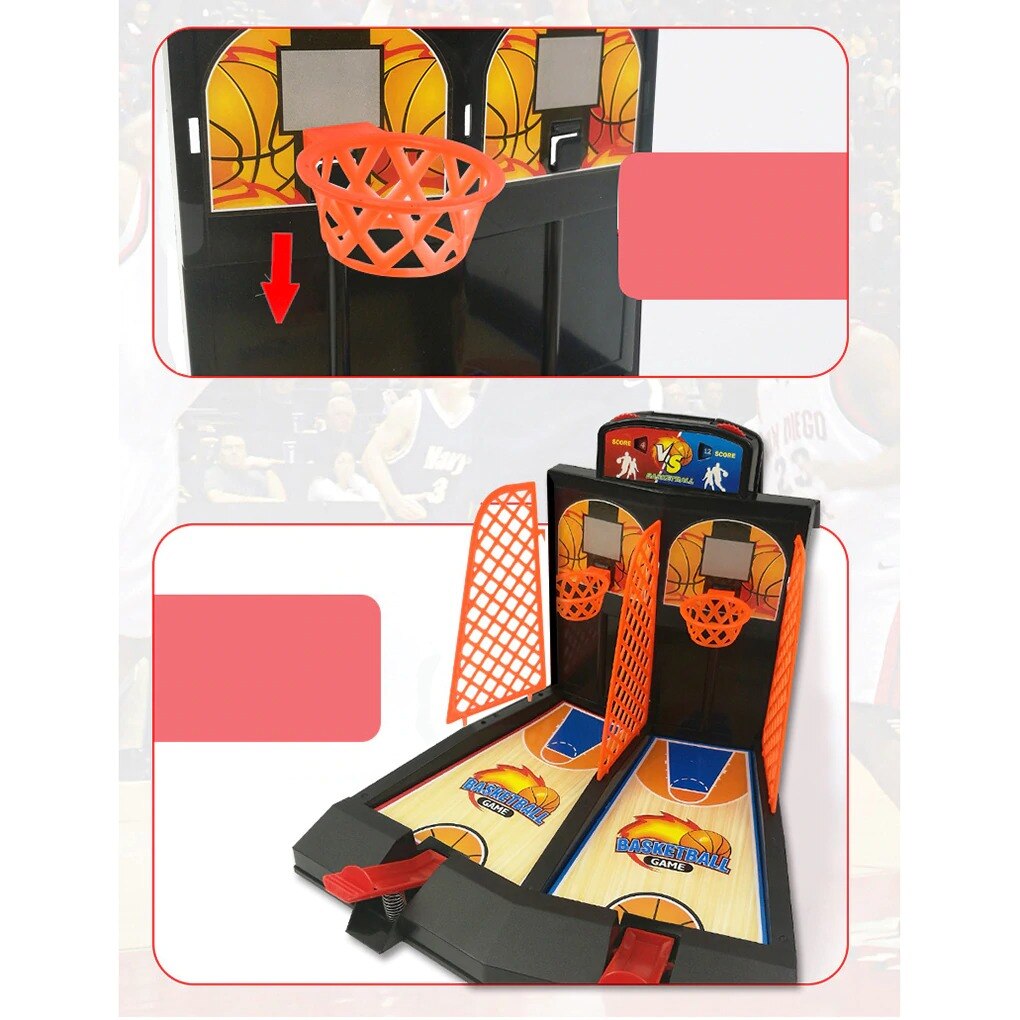 Mini panier de Basket-ball de bureau pour enfants, jeux de Table, Double jeu, jouet interactif, modèle amusant, d'anniversaire