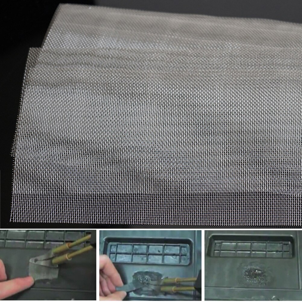 Bil kofanger paneler lister rustfrit stål gitternet universal front reparation lim fix mesh