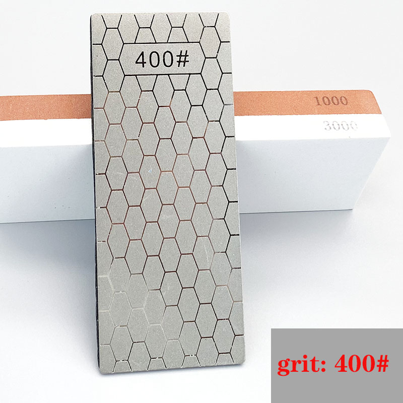 400 600 1000 1200 Grit Diamond Knife Sharpening Stone Kitchen Knife Sharpening Plate Whetstone GrindStone Grinder toolHoning Set: 400 grit