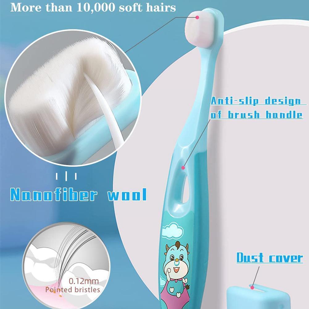 2022 3-12 Jaar Tien Duizend Zachte Haren Diepe Tandenborstel Tandheelkundige Handleiding Schoner Zorg Kinderen Borstel Tong schoonmaken D5i3
