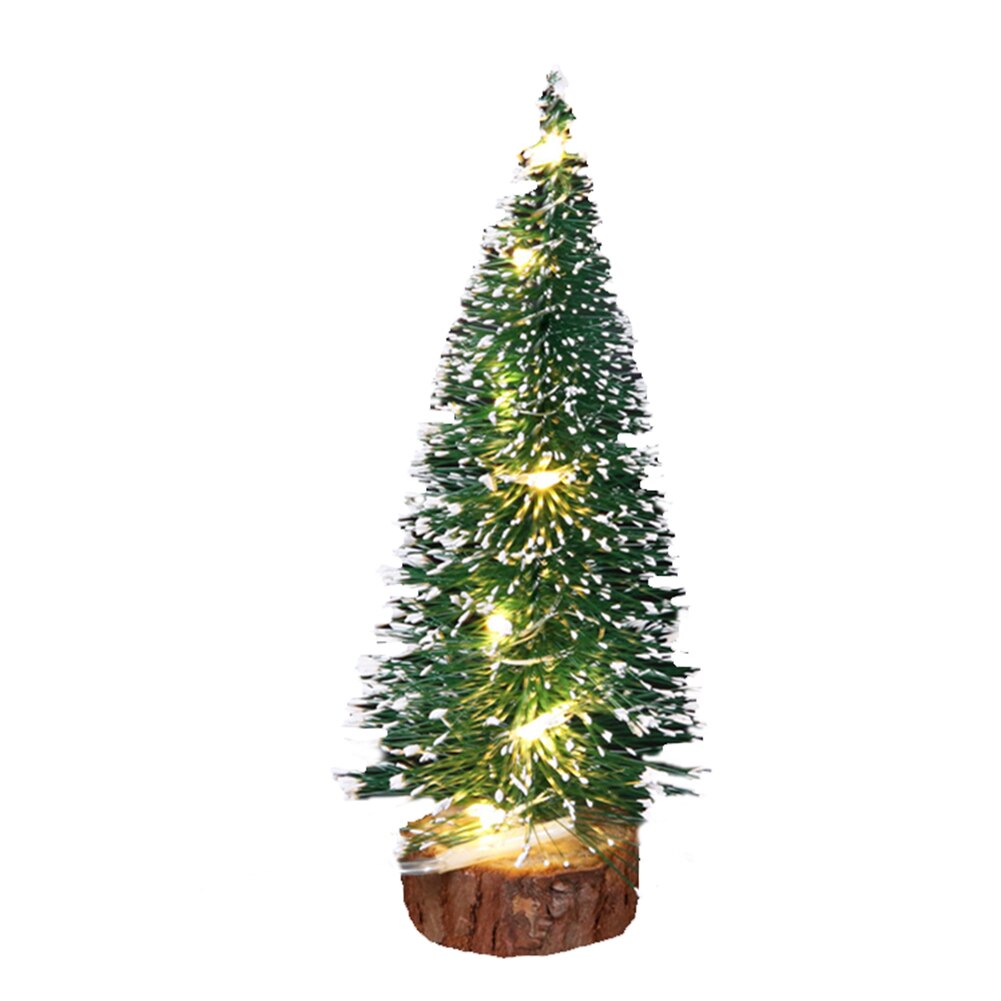 Kerstboom Sneeuwvlokken Kunstmatige Ceders Miniatuur Home Office Decoratie Ornamenten _ Wk: 25cm Warm light